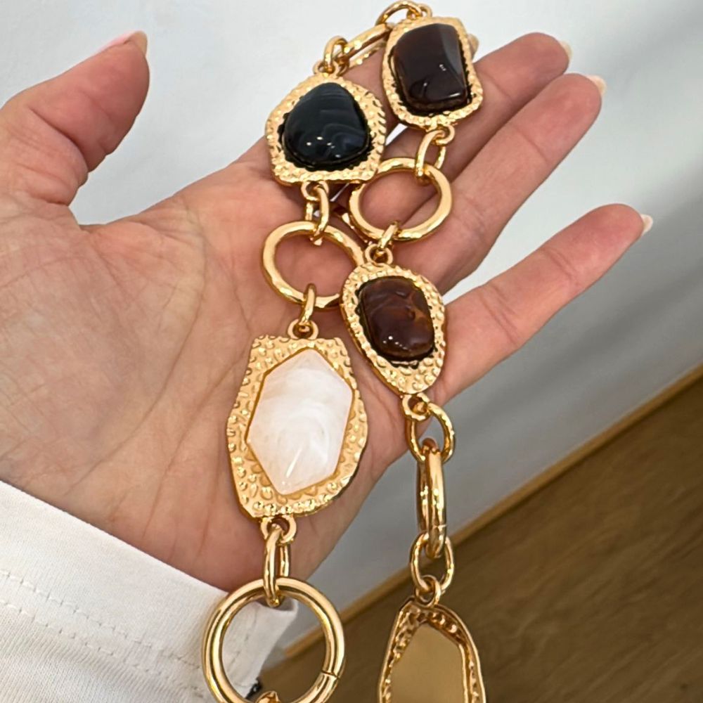 Cinturón piedras colores ajustable