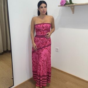 Vestido floral rosa