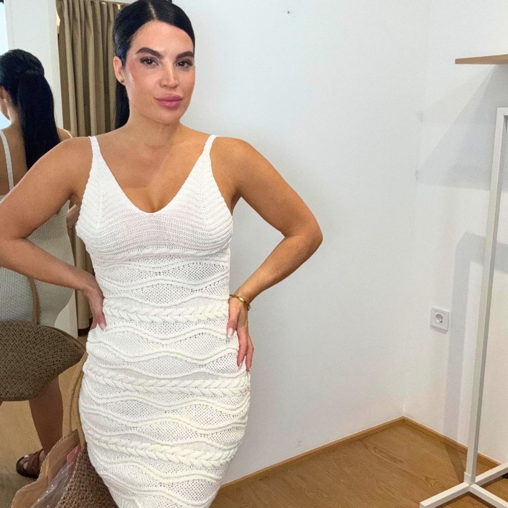 Vestido nudo blanco