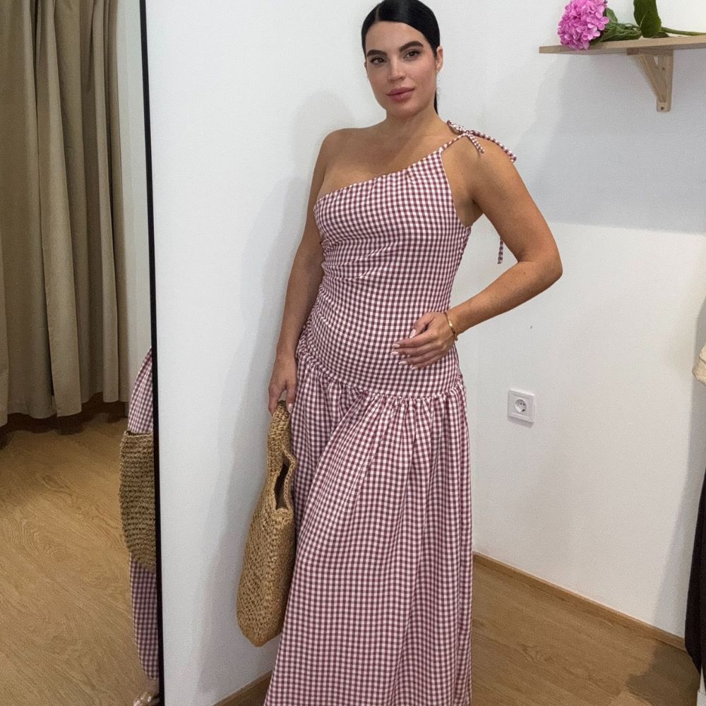 Vestido mykonos burdeos
