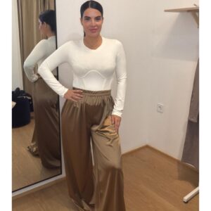 Pantalón brillo champán