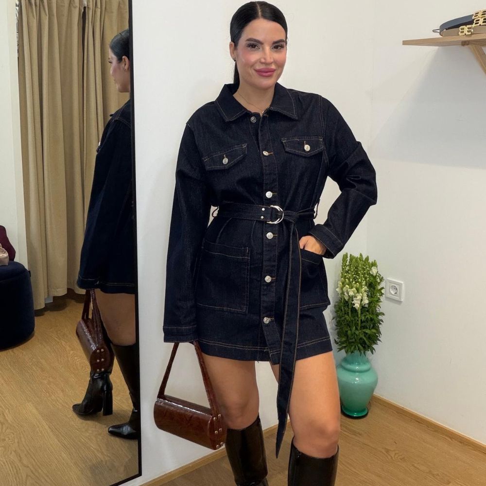 Vestido denim oscuro